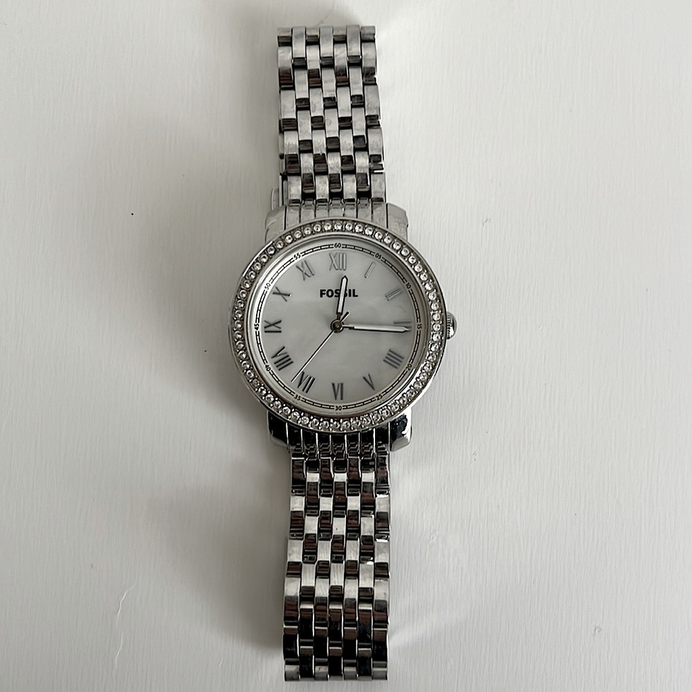 Fossil Emma Mother of Pearl Dial Women's Stainless Steel Watch